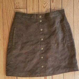 Faux Suede Skirt
